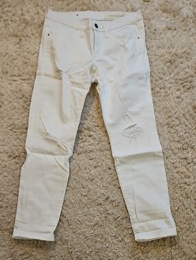Treasure & Bond White Skinny Ripped Jeans